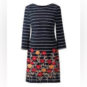 Lands' End Phipps Floral Embroidered Shift Dress